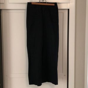 Helmut Lang black wide leg trousers
